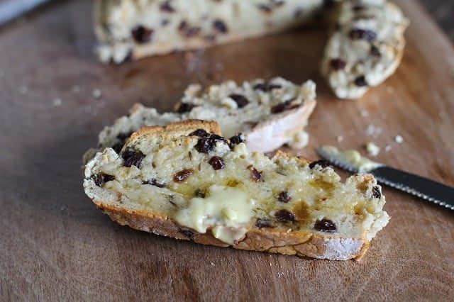 Freshly baked homemade Irish soda bread loaf with a crisp crust and tender crumb