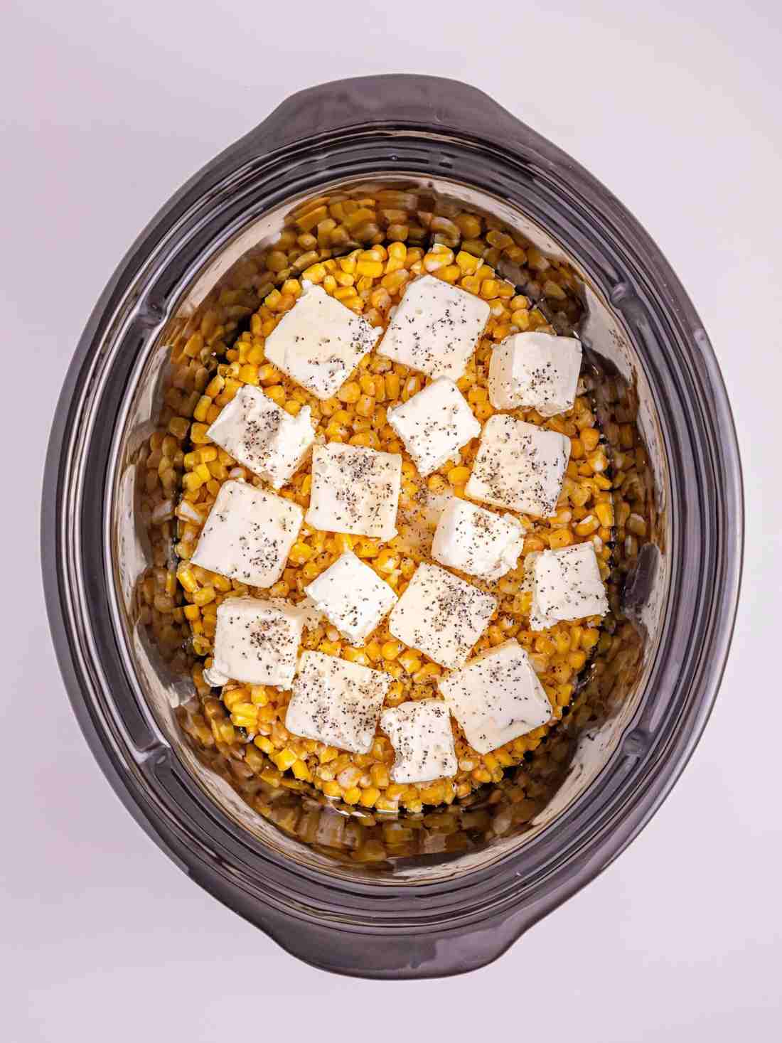 Classic slow cooker creamed corn, sweet kernels in buttery creamy sauce, perfect crockpot side