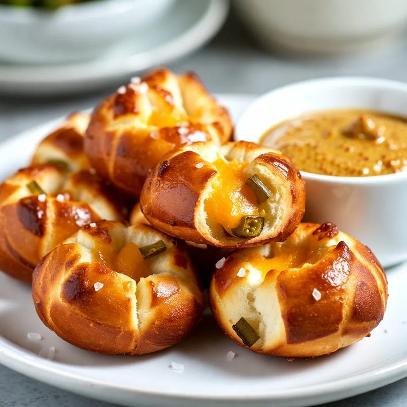 Classic salted soft pretzel bites with a crunchy crust and a buttery interior