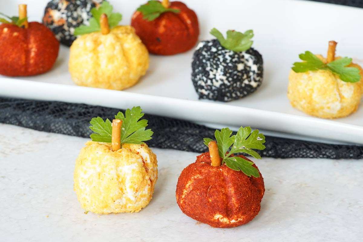 Thanksgiving Appetizers Ideas Mini Pumpkin Truffle Cheese Balls